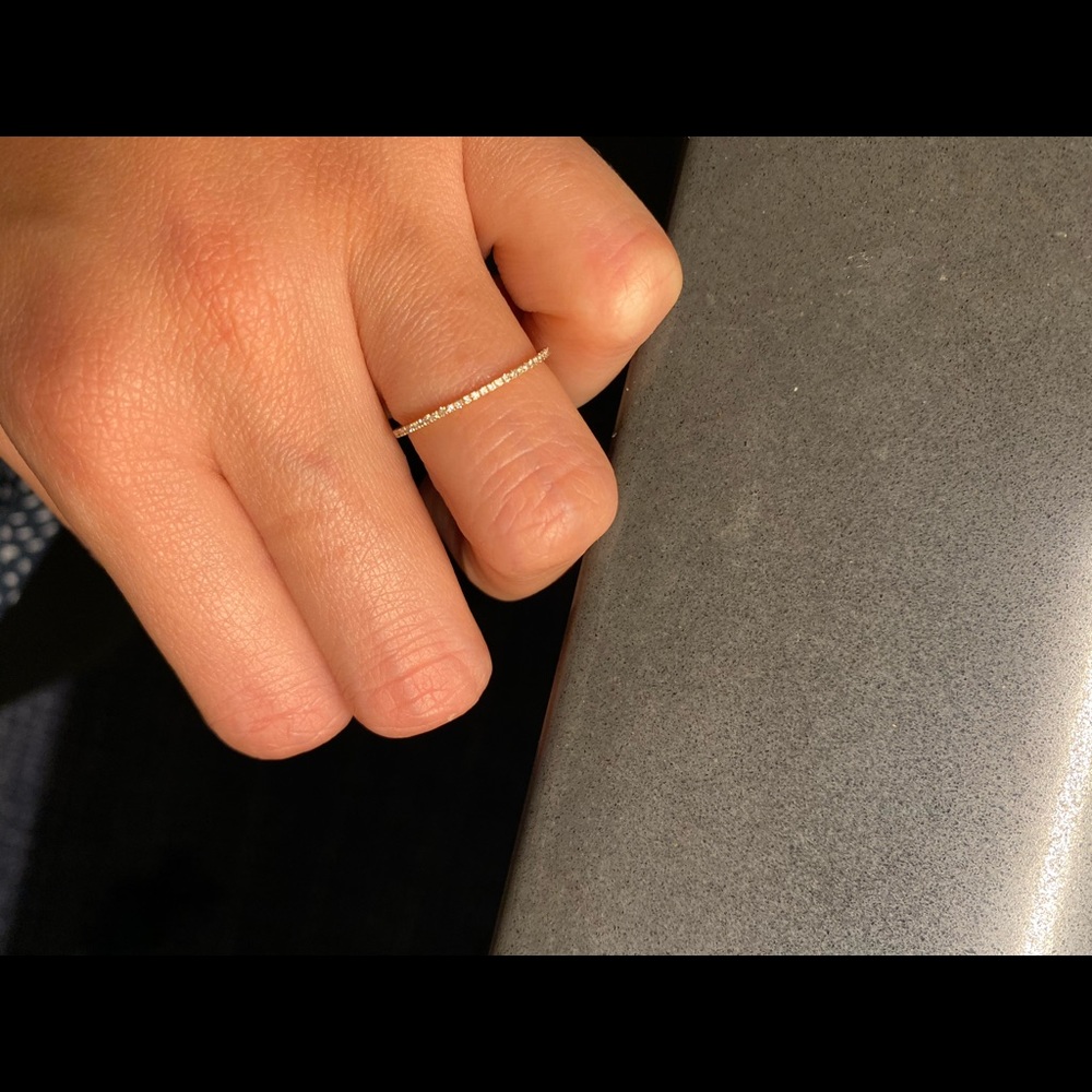 Diamond ring band rose gold